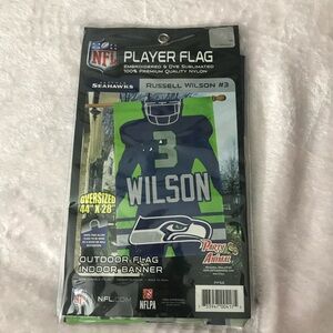 Authentic NFL Player Seattle Seahawks Russell Wilson #3 Oversized Flag 44"x 28"